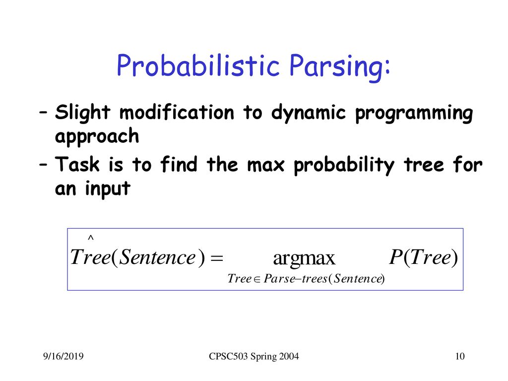 CPSC 503 Computational Linguistics - ppt download