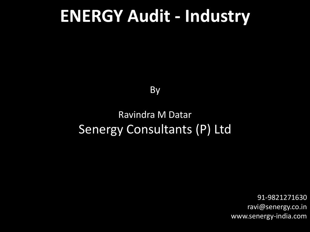 ENERGY Audit - Industry