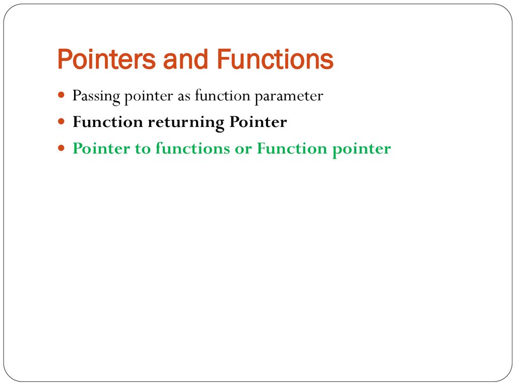 Introduction to Pointers - ppt download