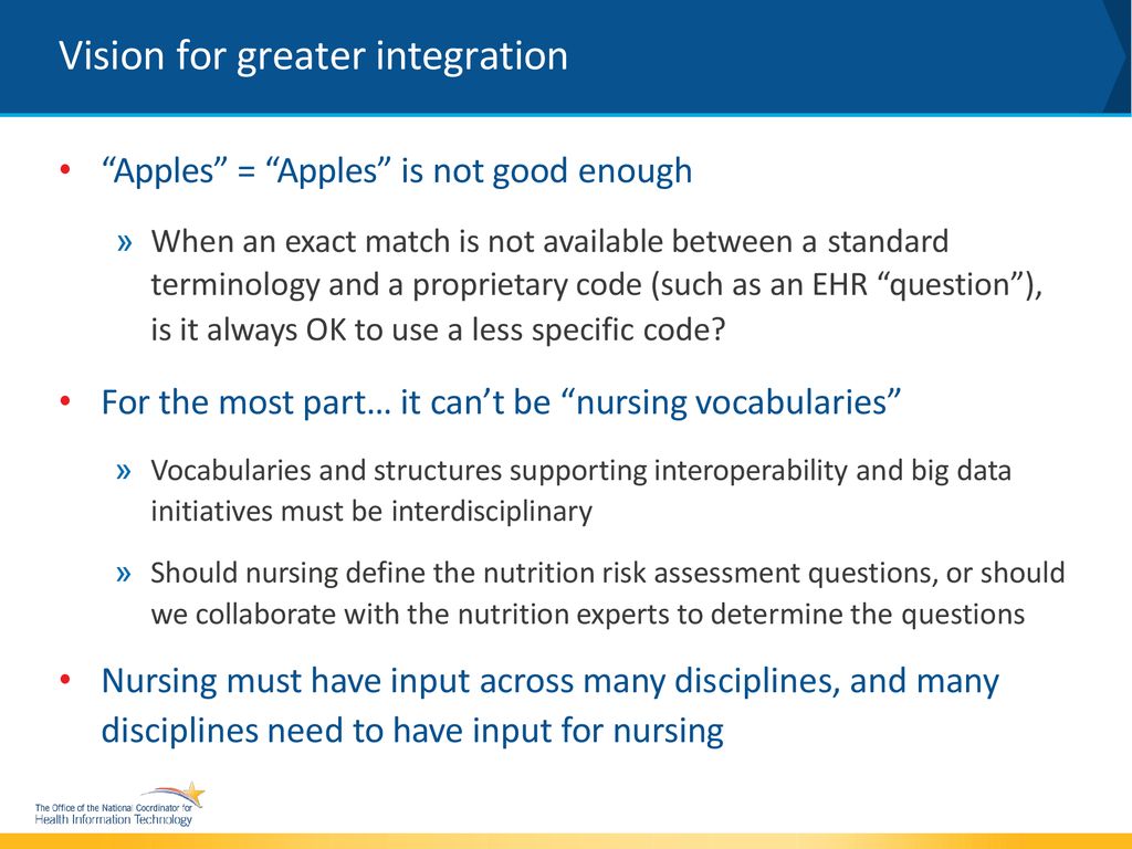 Vision for greater integration