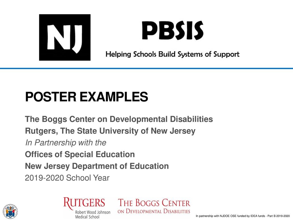 Poster examples The Boggs Center on Developmental Disabilities - ppt ...