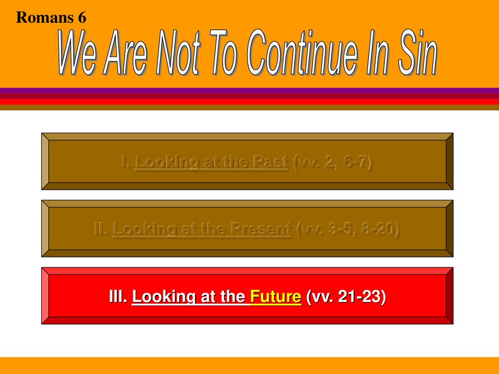 We Are Not To Continue In Sin