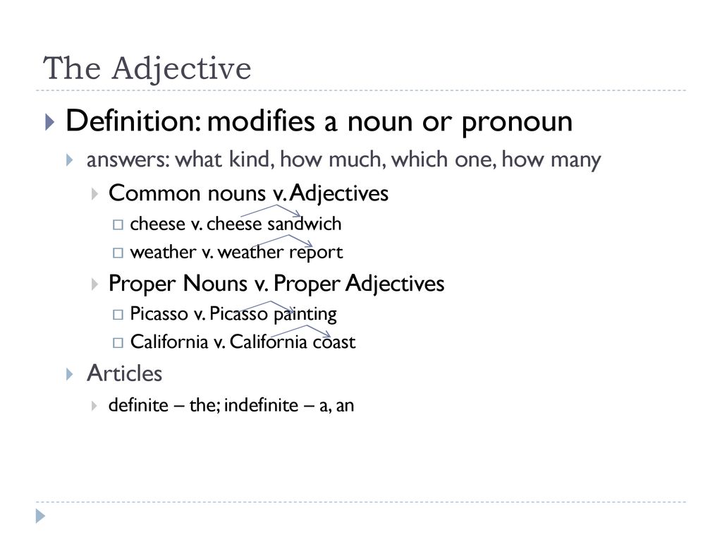 Grammar Chapter 1 Parts of Speech. - ppt download