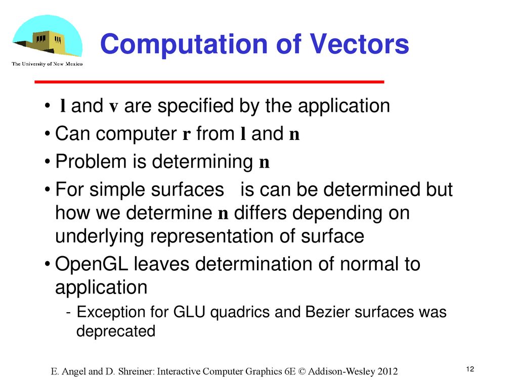 Computation of Vectors