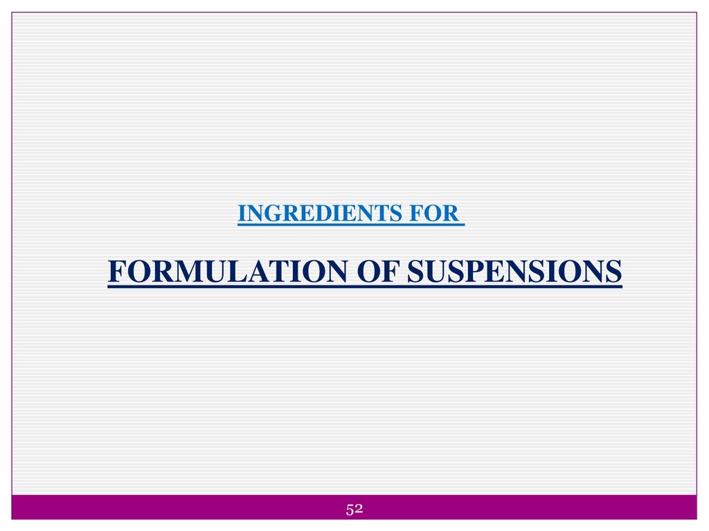 Suspensions Department Of Pharmaceutics Ppt Download