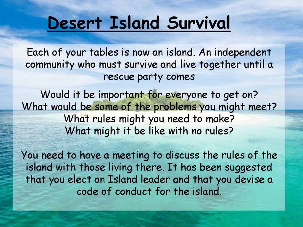 What 5 items would you take with you to a desert island? - ppt download