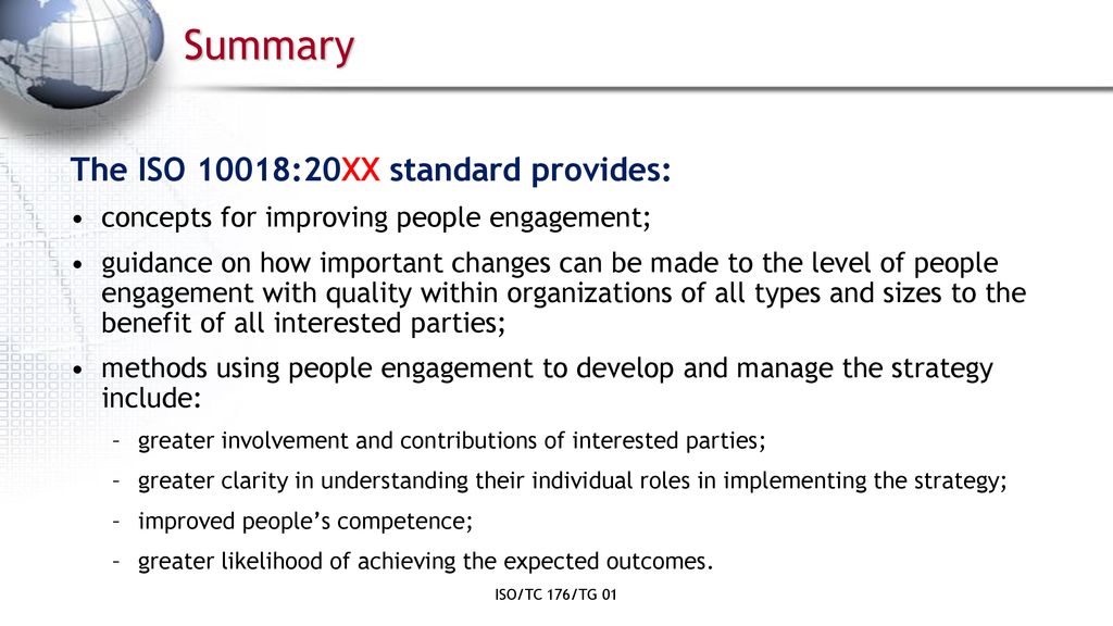 DRAFT ISO 10018:20XX Revision Overview Quality management systems ...