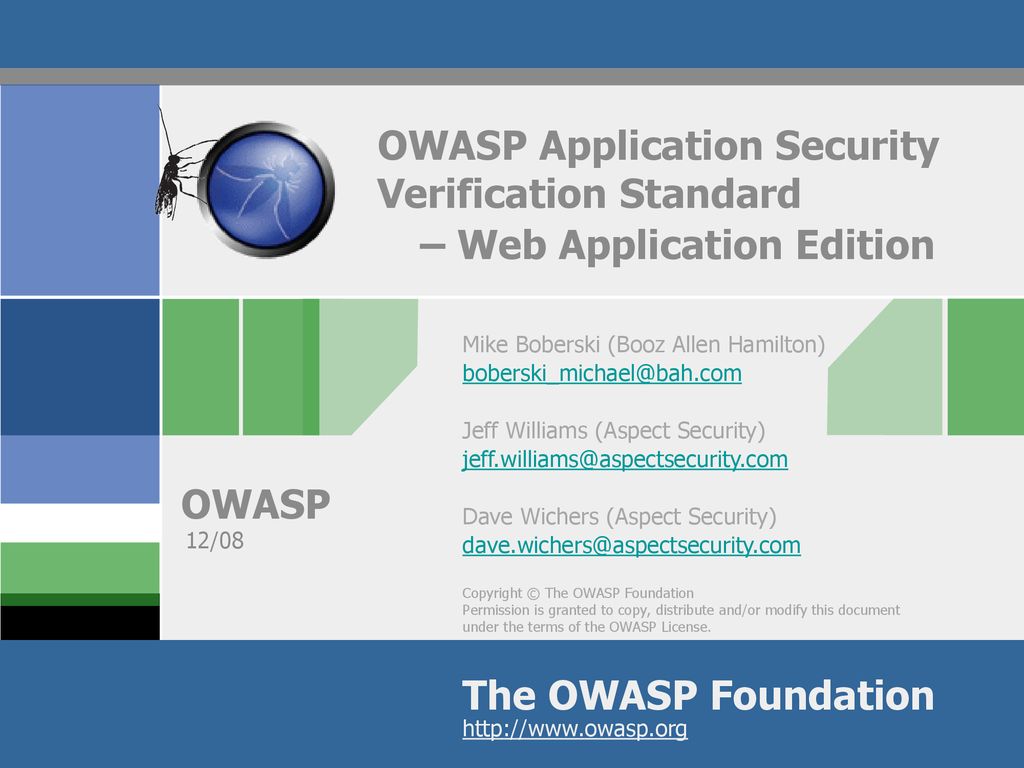 OWASP Application Security Verification Standard - Ppt Download