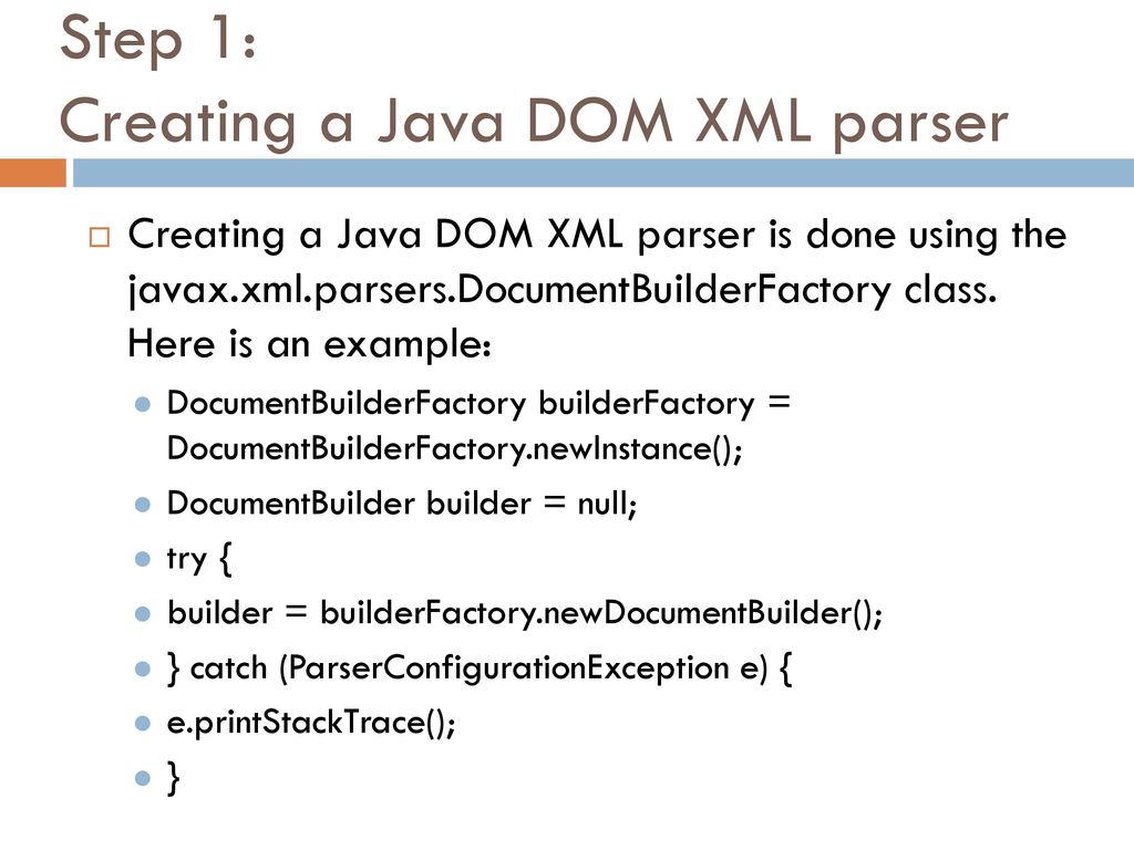 Waysinjavatoparsexml ppt download