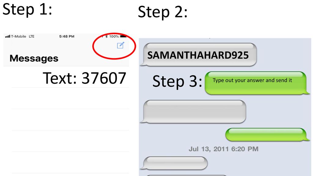Step 1: Step 2: Text: Step 3: SAMANTHAHARD925