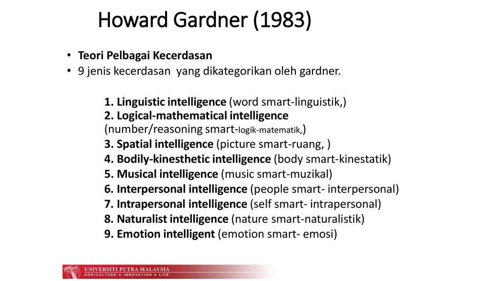 9 Teori Kecerdasan Pelbagai Howard Gardner : 2 - Cielo Hettinger