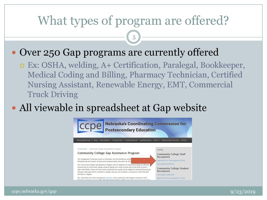 Community College Gap Assistance Program ppt download