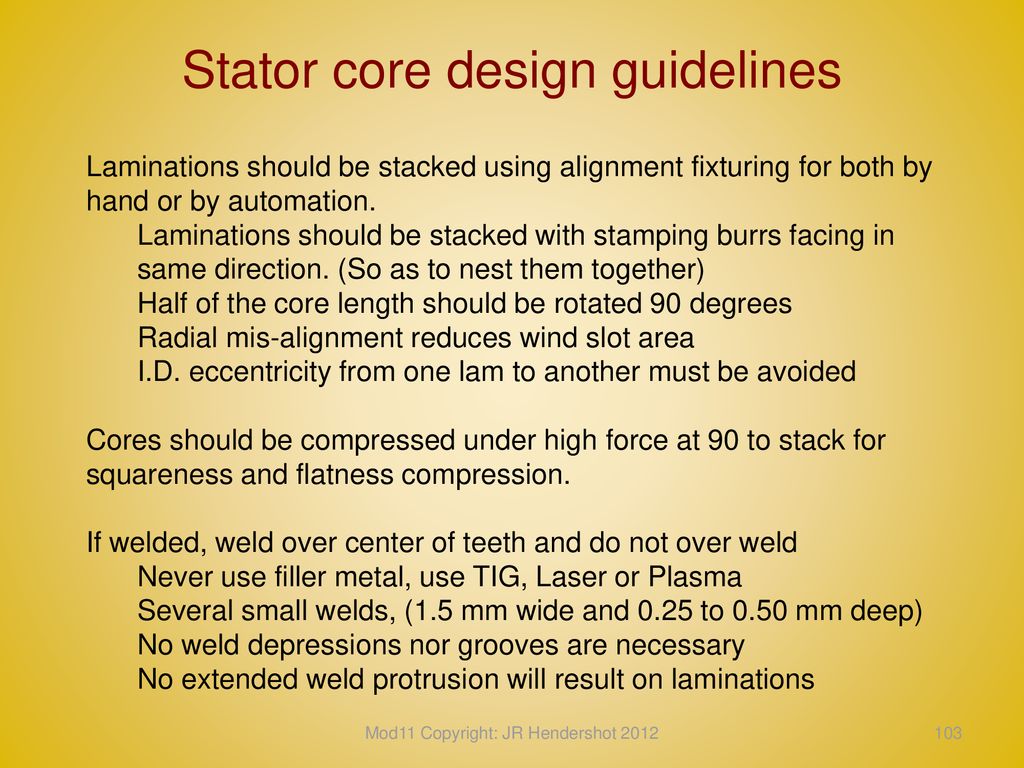 Electric Machine Design Course ppt download