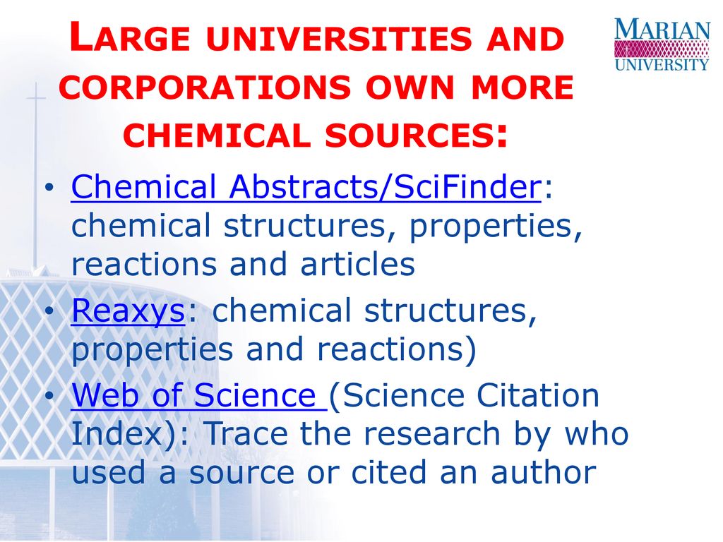 Library Resources For Chemistry Ppt Download