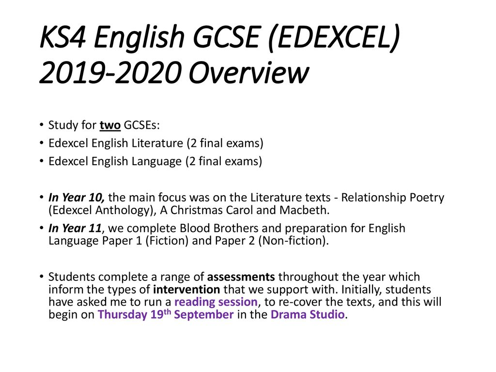 Year 11 Success Evening English Gcse Literature And Language Edexcel Mr Chris Chamberlain Assistant Headteacher Head Of English Contact Ppt Download