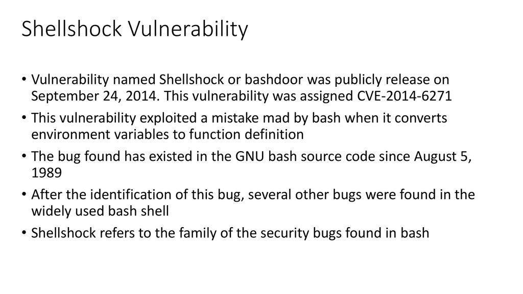 Understanding the Shellshock Vulnerability (Example)