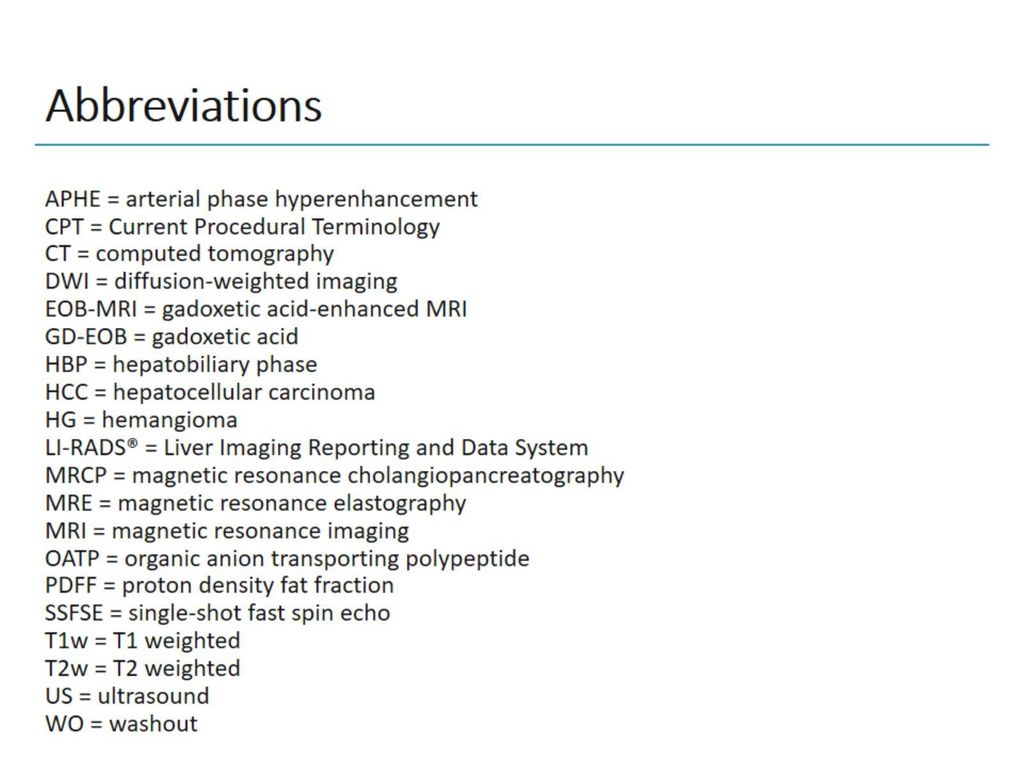 Introduction to Abbreviated Liver MRI Protocols - ppt download