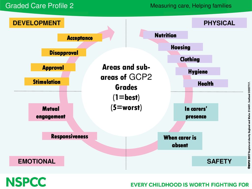 Areas and sub-areas of GCP2 Grades