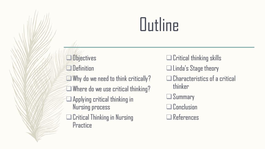 critical thinking outline