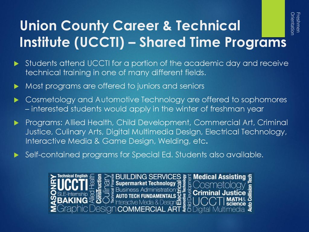 Union County Career & Technical Institute (UCCTI) – Shared Time Programs