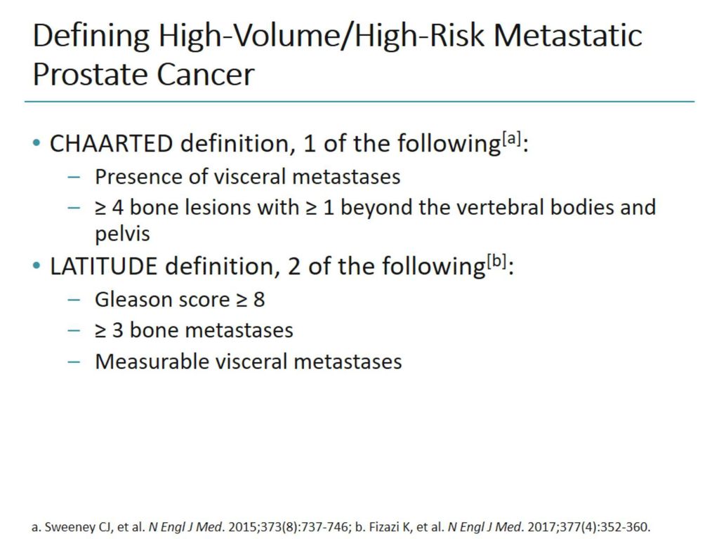 high volume prostate cancer definition