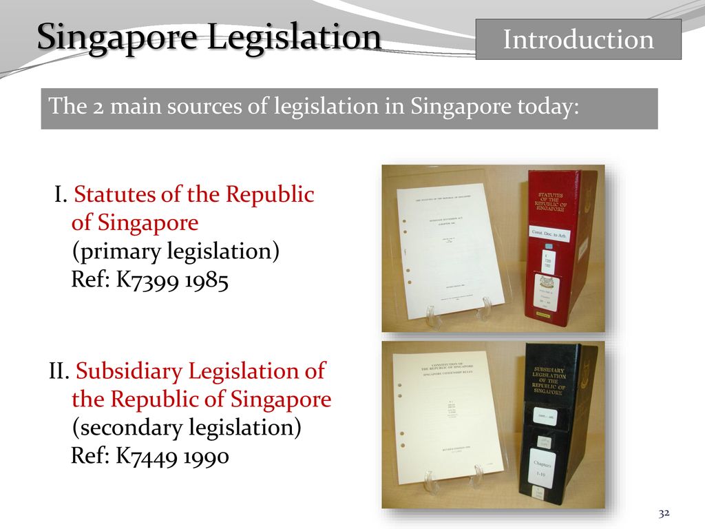 Singapore Legislation