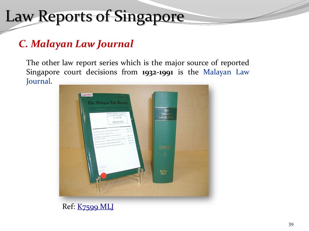 Law Reports of Singapore