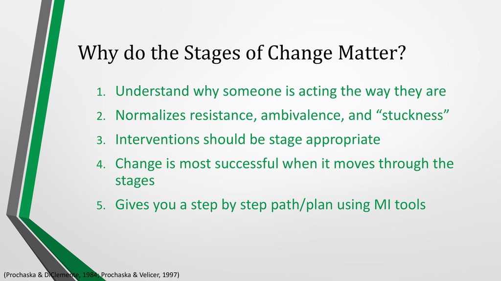 Why do the Stages of Change Matter