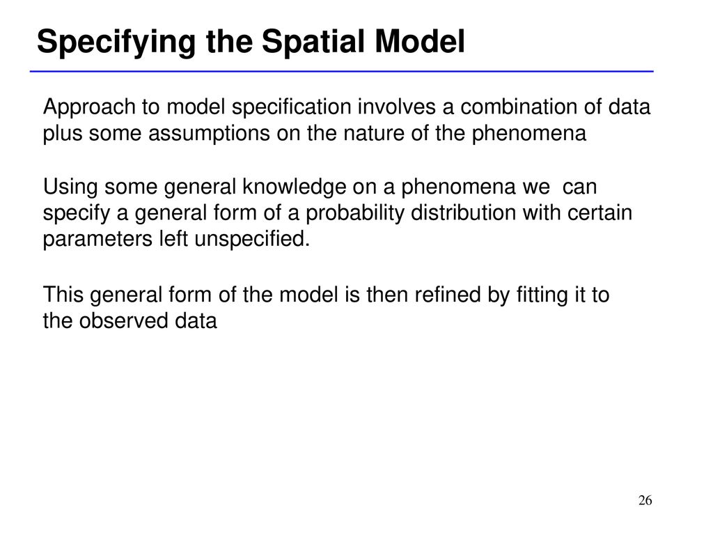 Specifying the Spatial Model