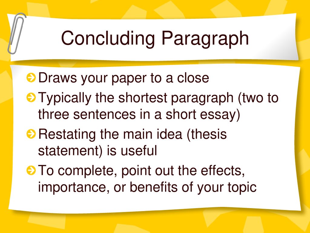 The Five-paragraph Essay (pp ) - Ppt Download