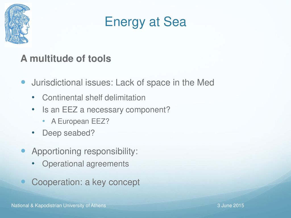 Energy at Sea A multitude of tools
