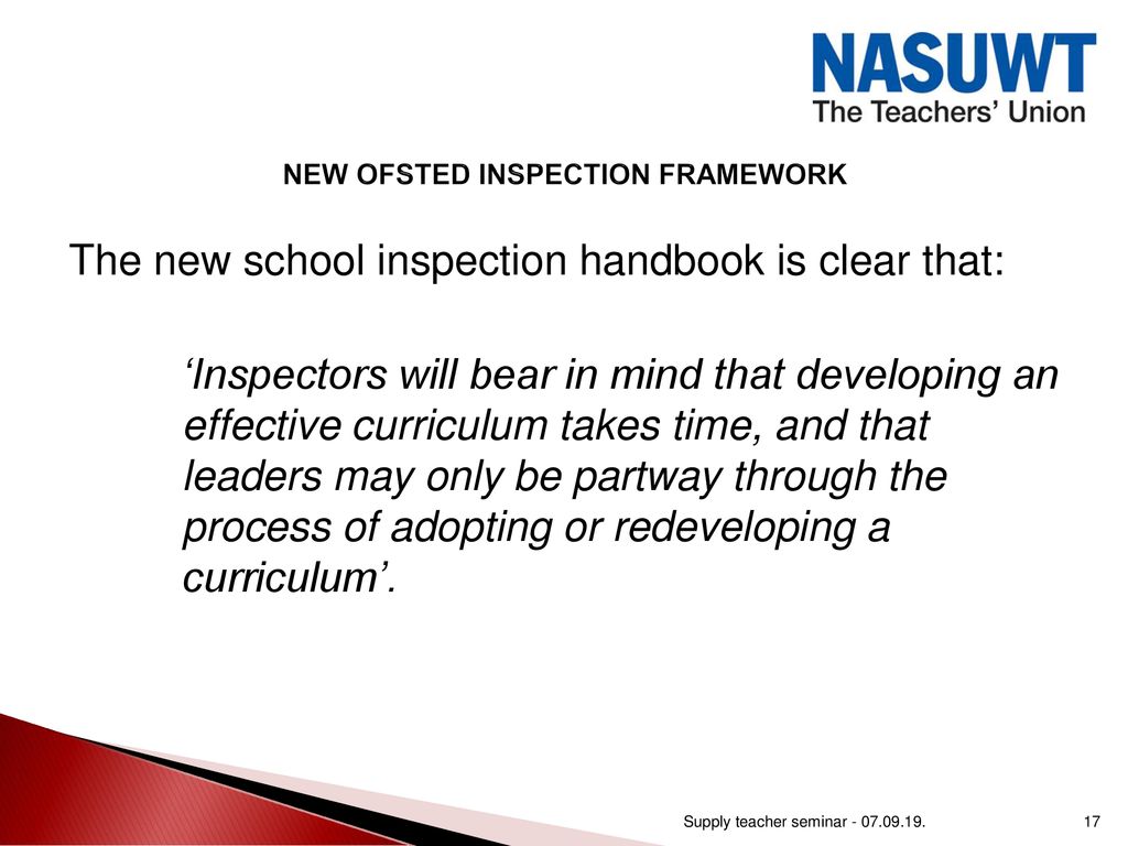 The New Ofsted Inspection Framework And Handbook: What’s Changed? - Ppt ...