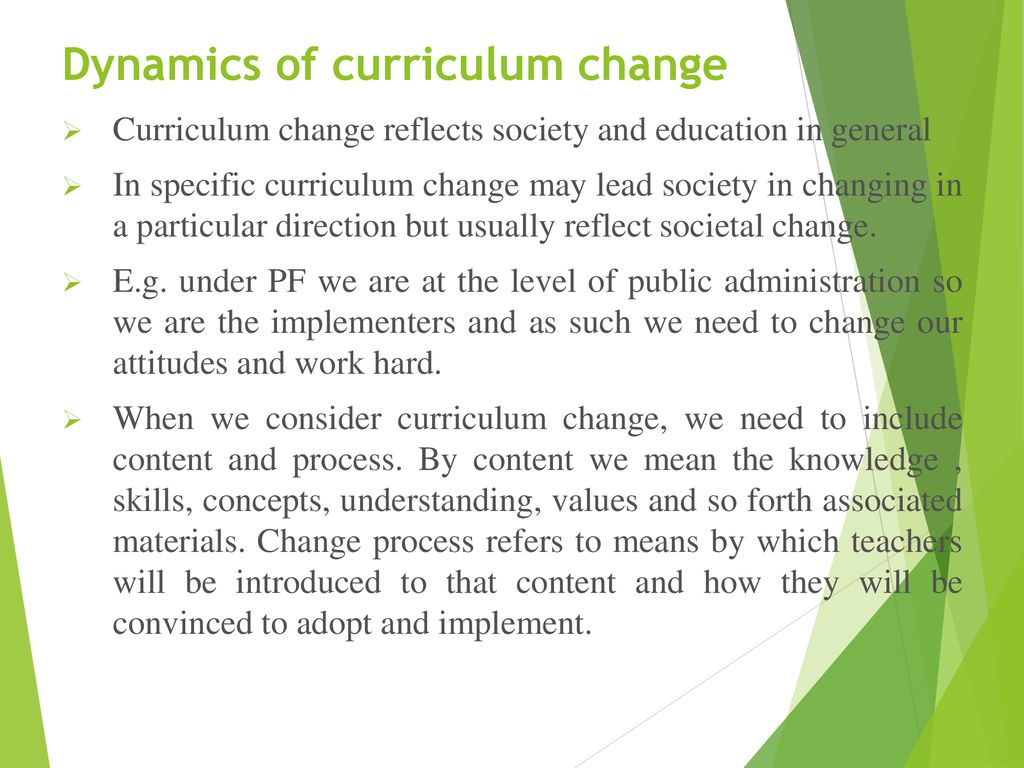 vectors of change in higher education curricula