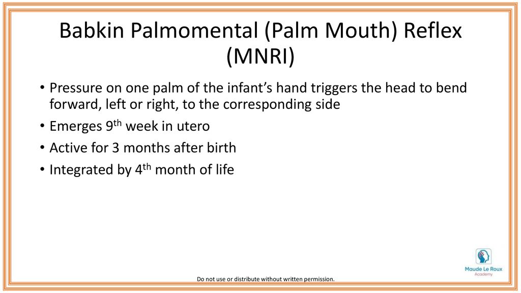 Introduction The Moro Reflex and the Palmar Reflex - ppt download