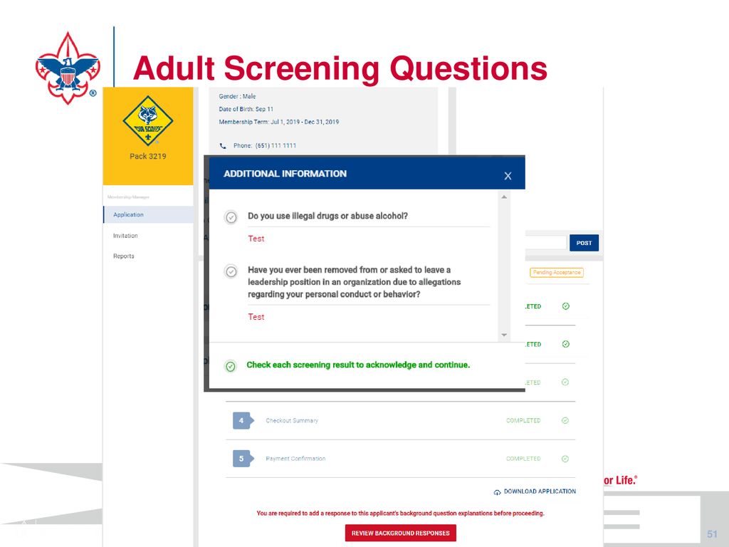 Adult Screening Questions
