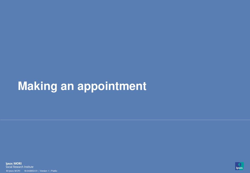 Making an appointment
