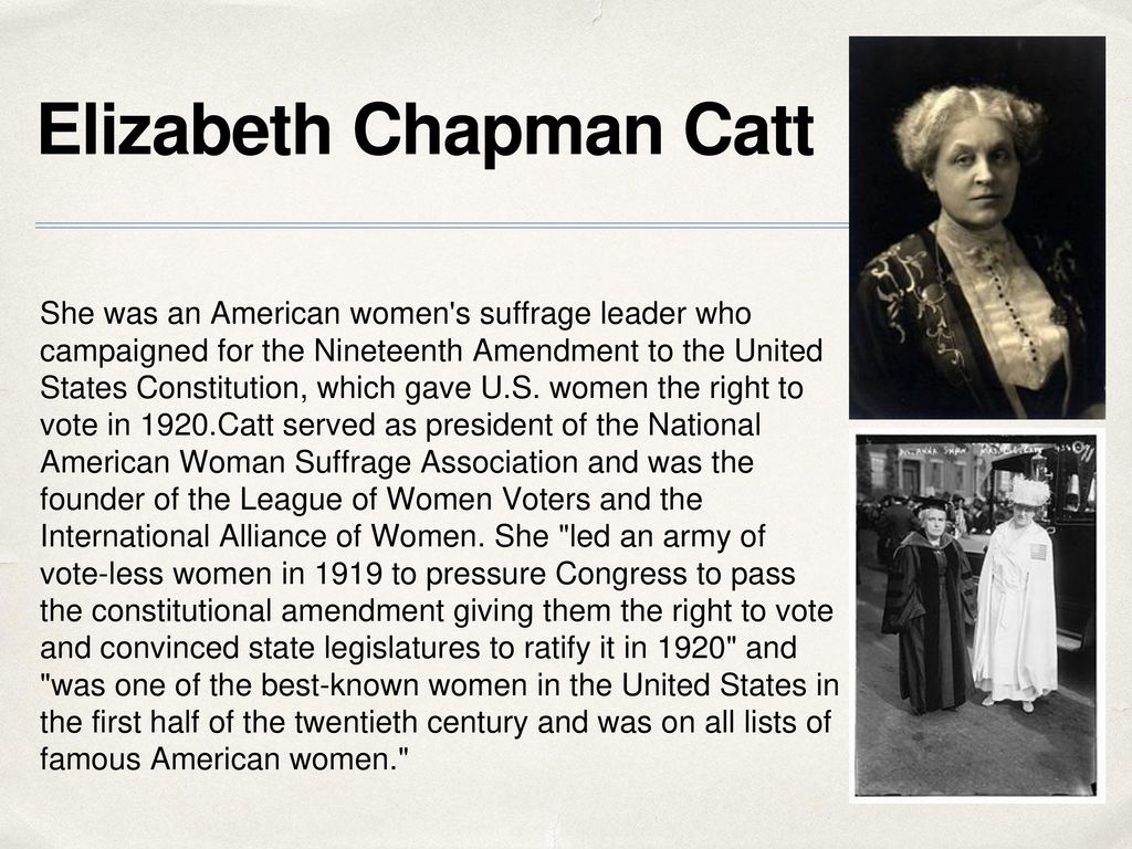 Elizabeth Chapman Catt