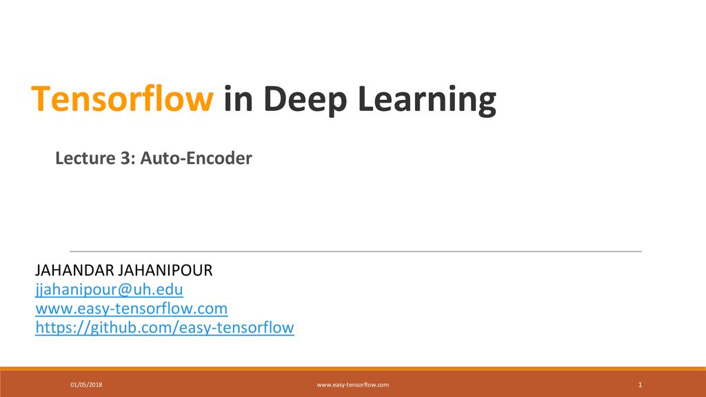 Tensorflow in Deep Learning - ppt download