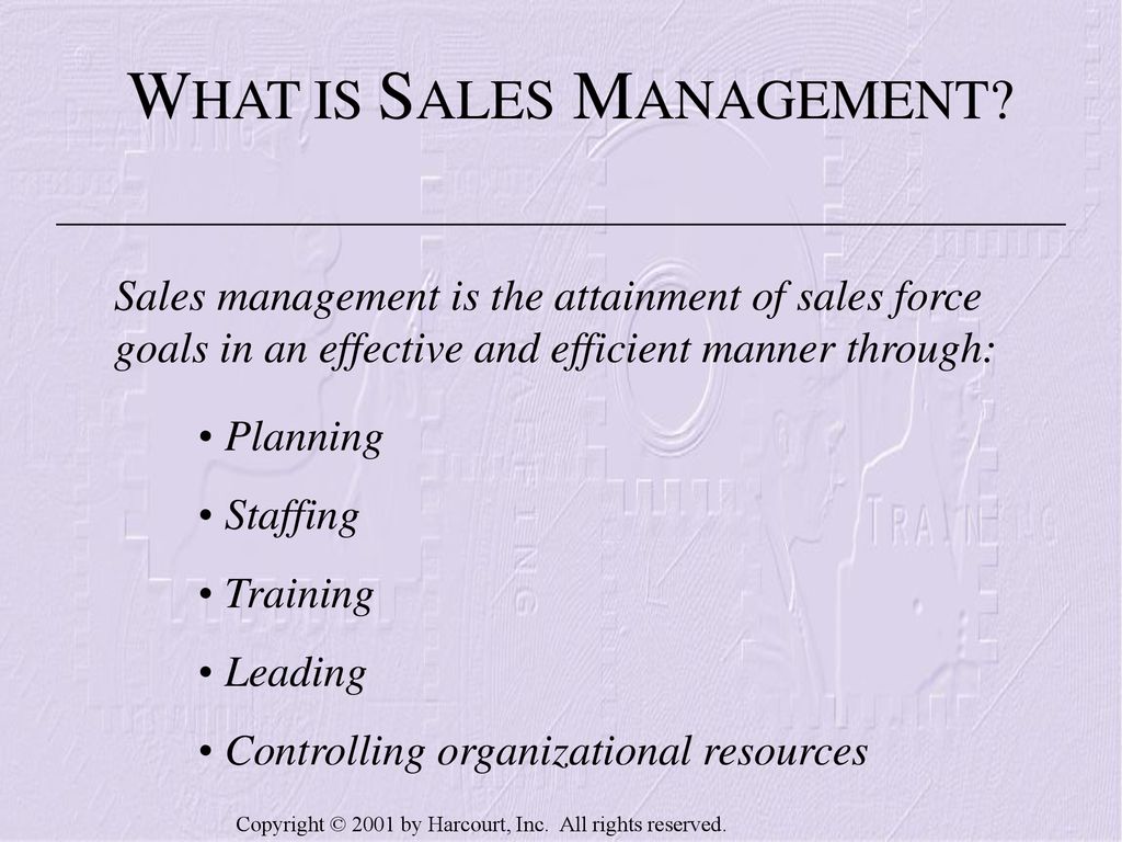 PART I INTRODUCTION TO SALES MANAGEMENT. PART I INTRODUCTION TO SALES ...