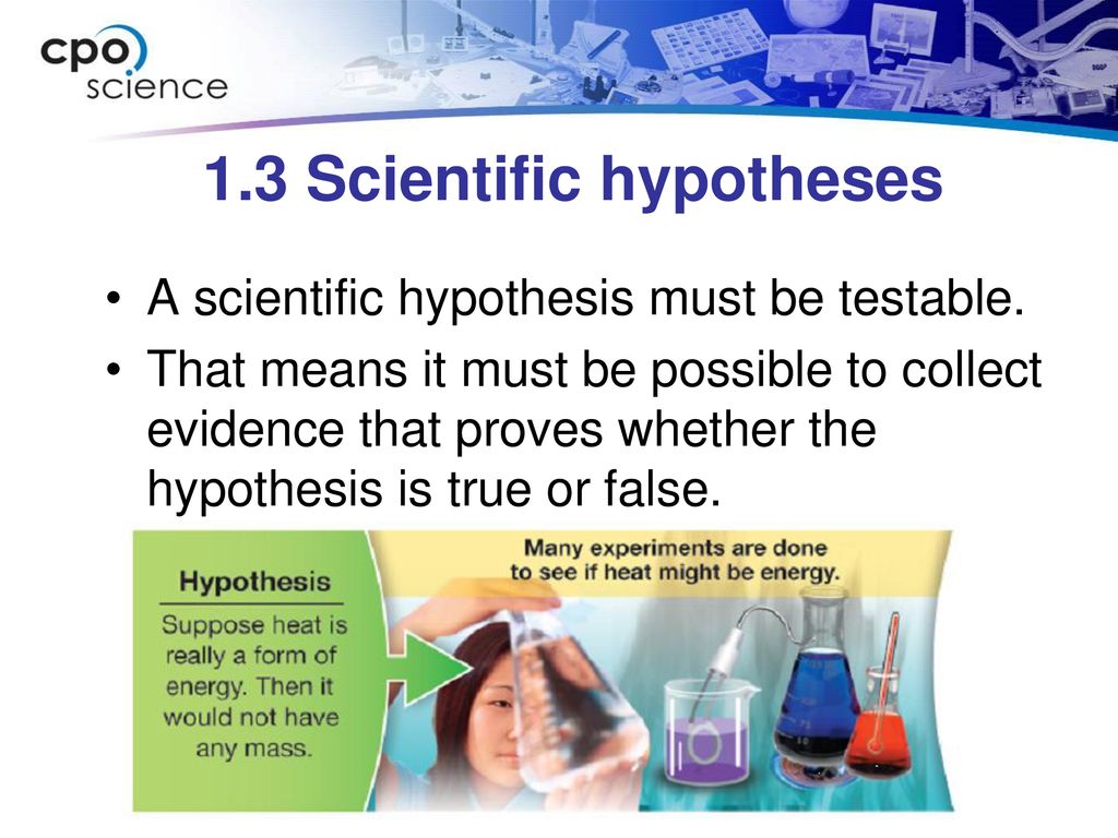 1.3 Scientific hypotheses