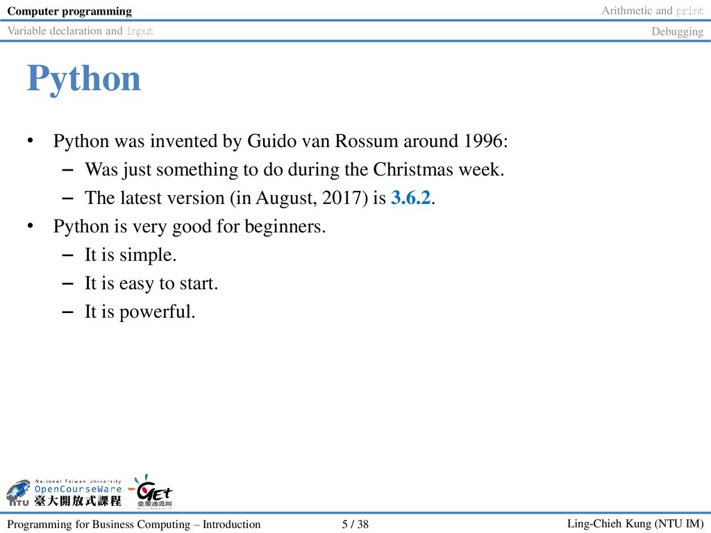 Programming for Business Computing Introduction - ppt download