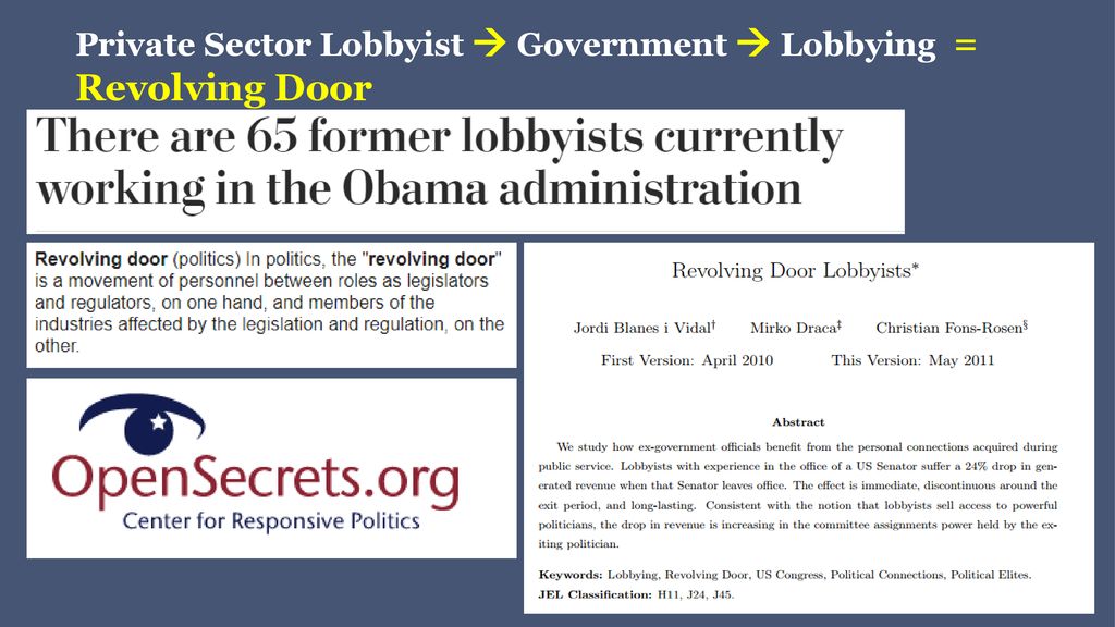 revolving door politics definition