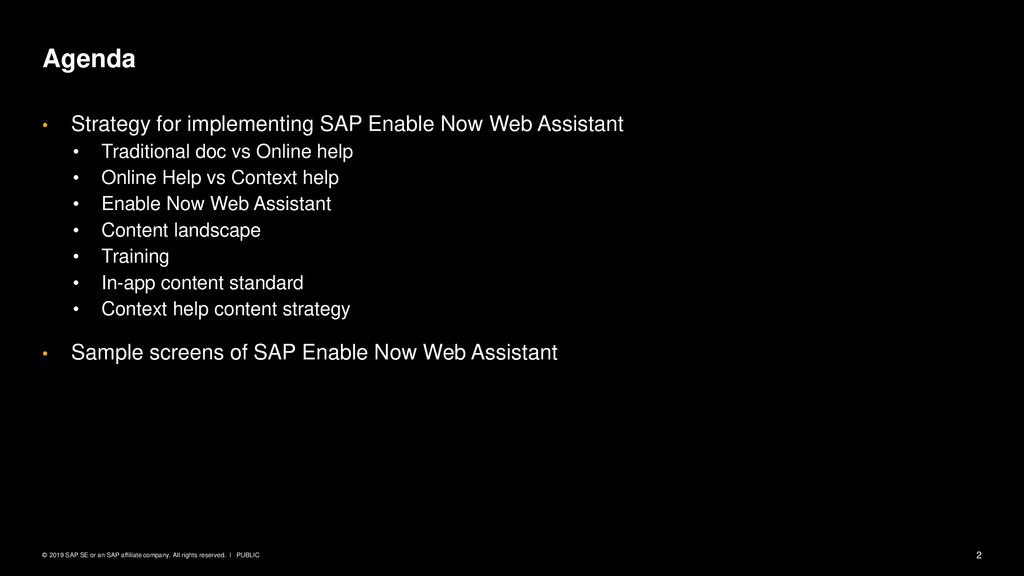 SAP Enable Now Web Assistant content strategy - ppt download