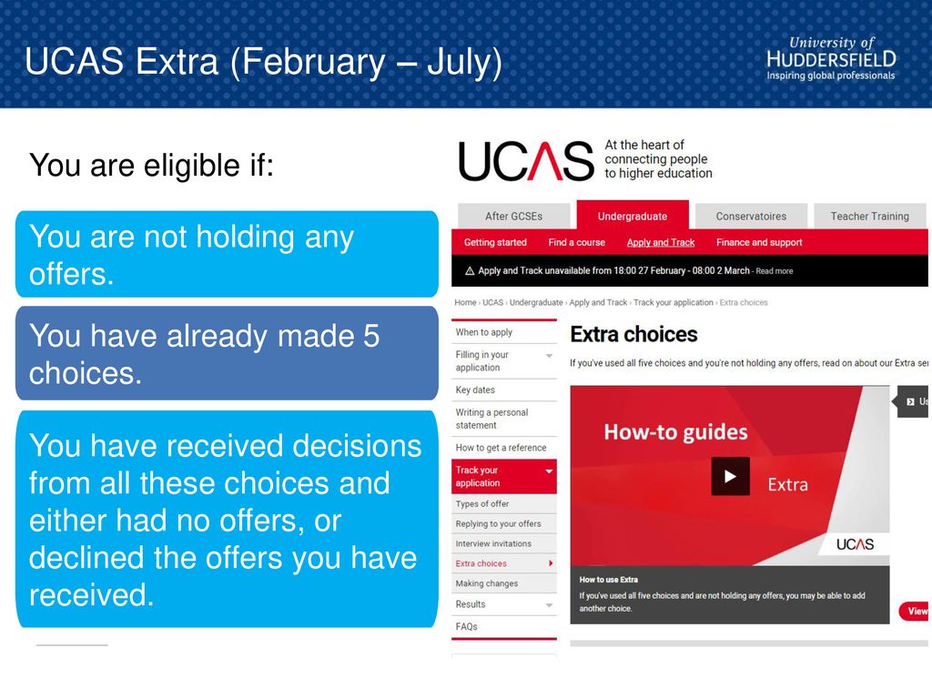 UCAS Extra (February – July)