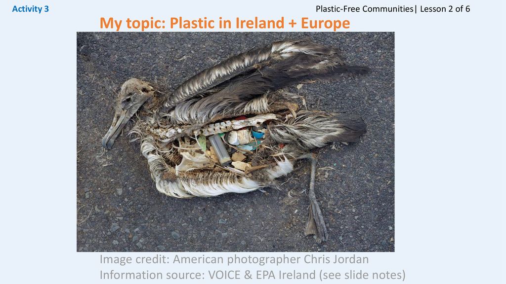 My topic: Plastic in Ireland + Europe