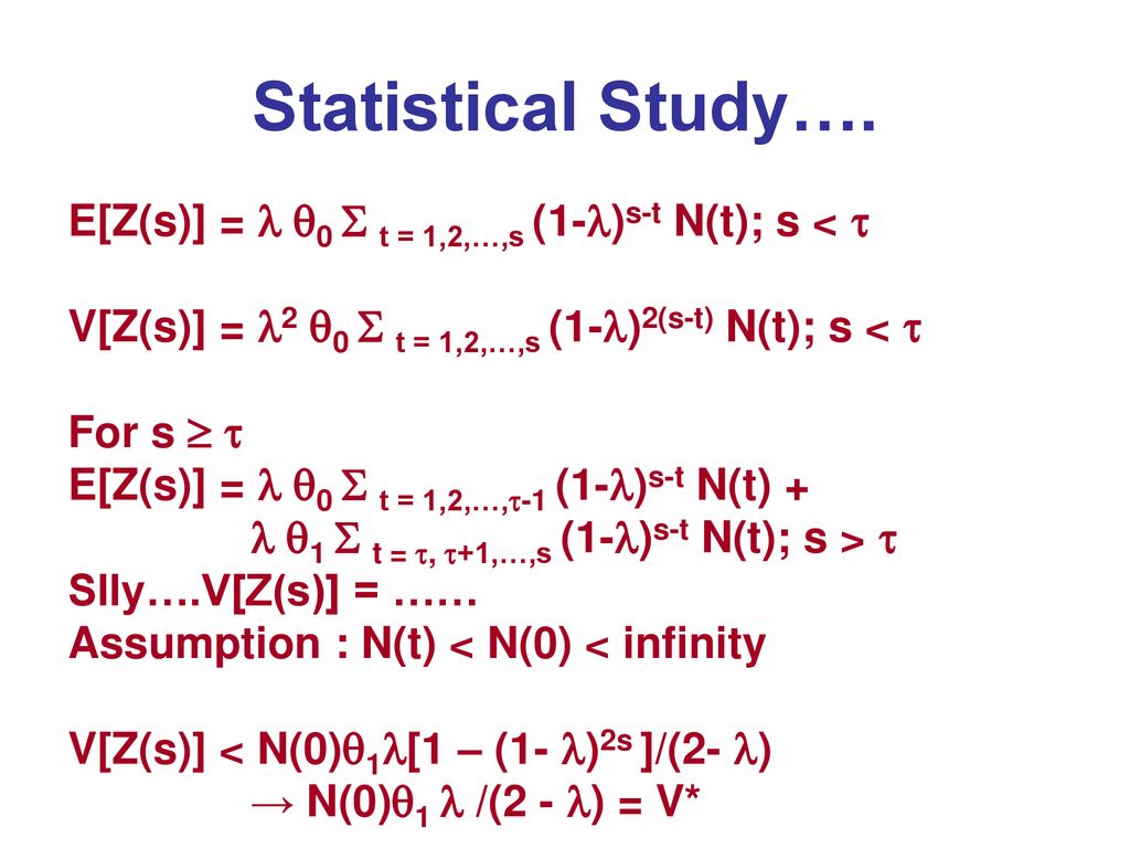 Tu Lecture On Statistical Surveillance Issues Models And Methods With Applications Date Time January 11 Am Pm Speaker Ppt Download