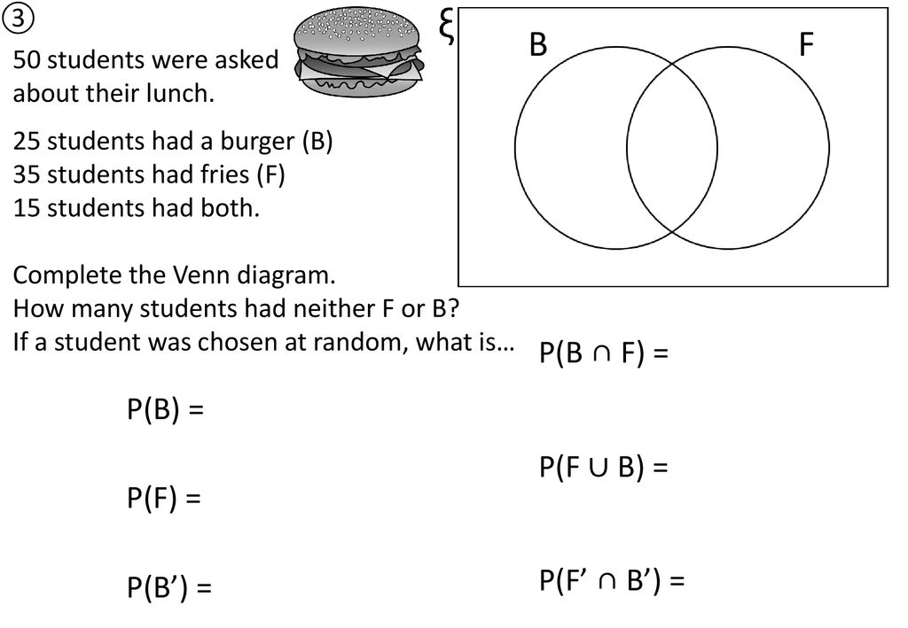 Venn Diagrams Notation Worksheet A Ppt Download