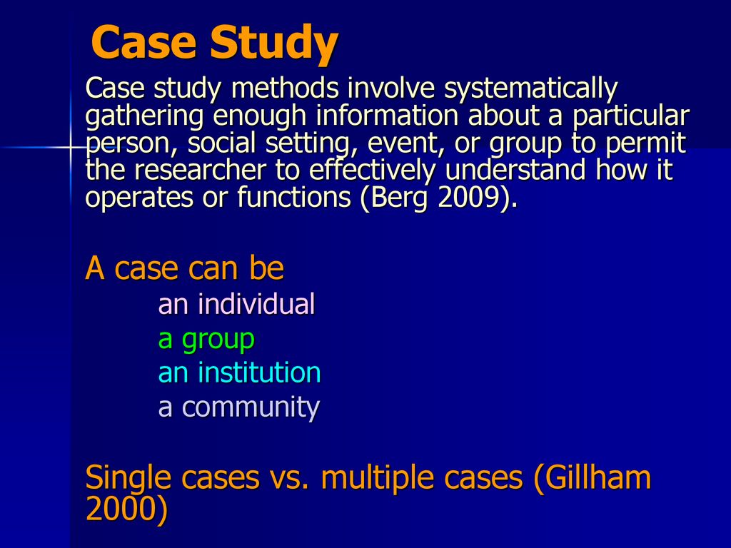 case study research methods gillham