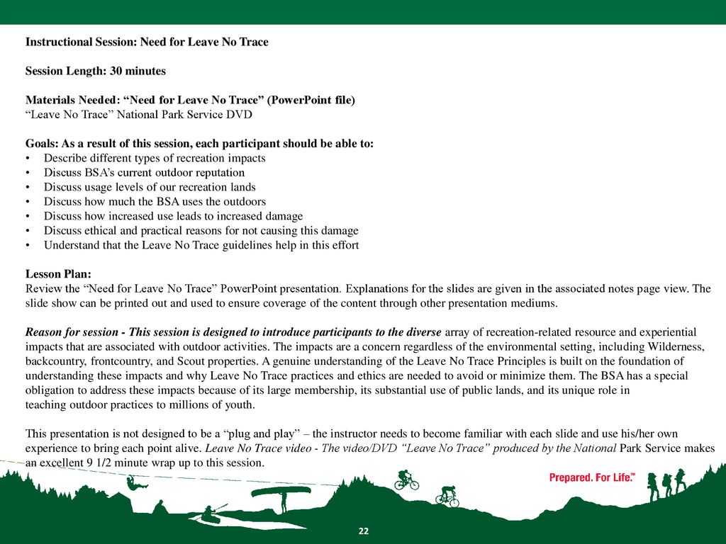 The Need For Leave No Trace - ppt download