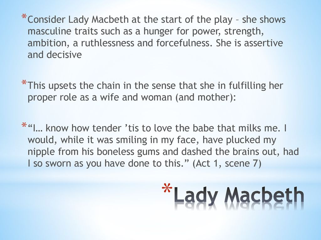 lady macbeth traits